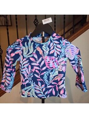 Lilly Pulitzer Girl's 6 Rashguard Top the "Oyster Bay Navy You've Been Spotted"